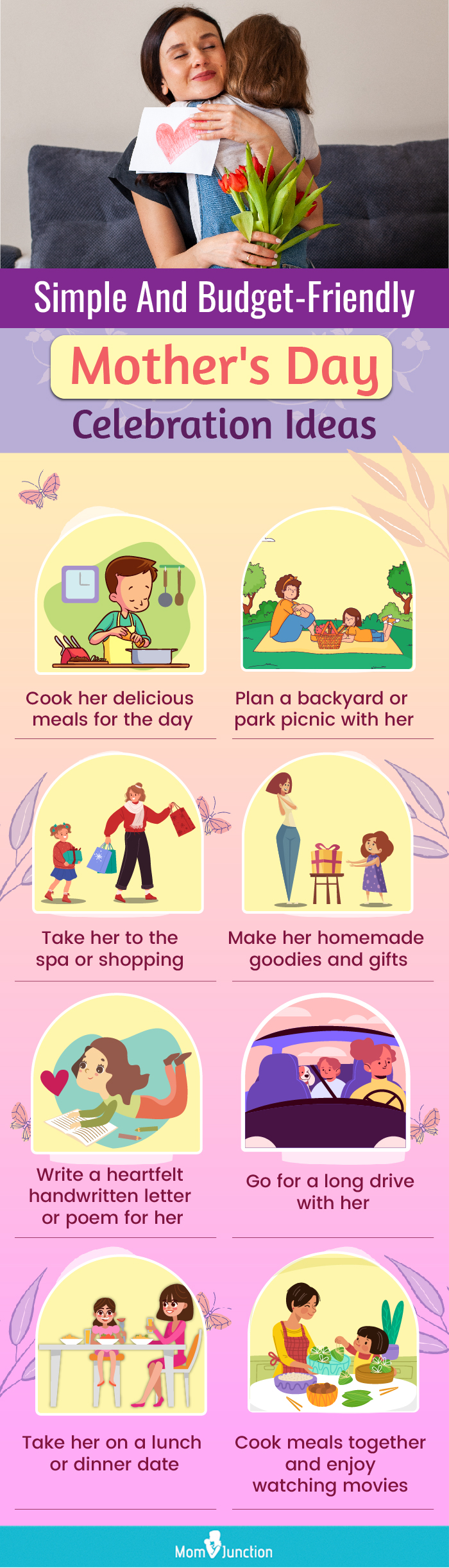 Simple And Budget-Friendly Mother's Day Celebration Ideas (infographic)