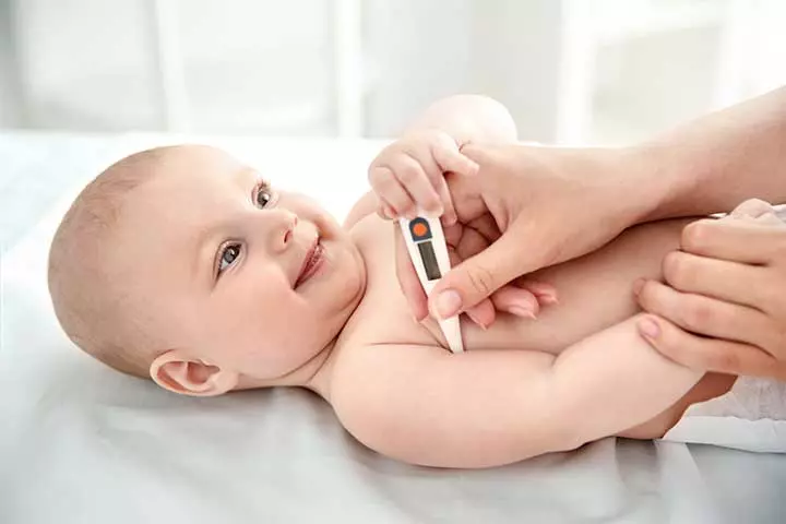 Temperature Indicating A Fever In A Baby