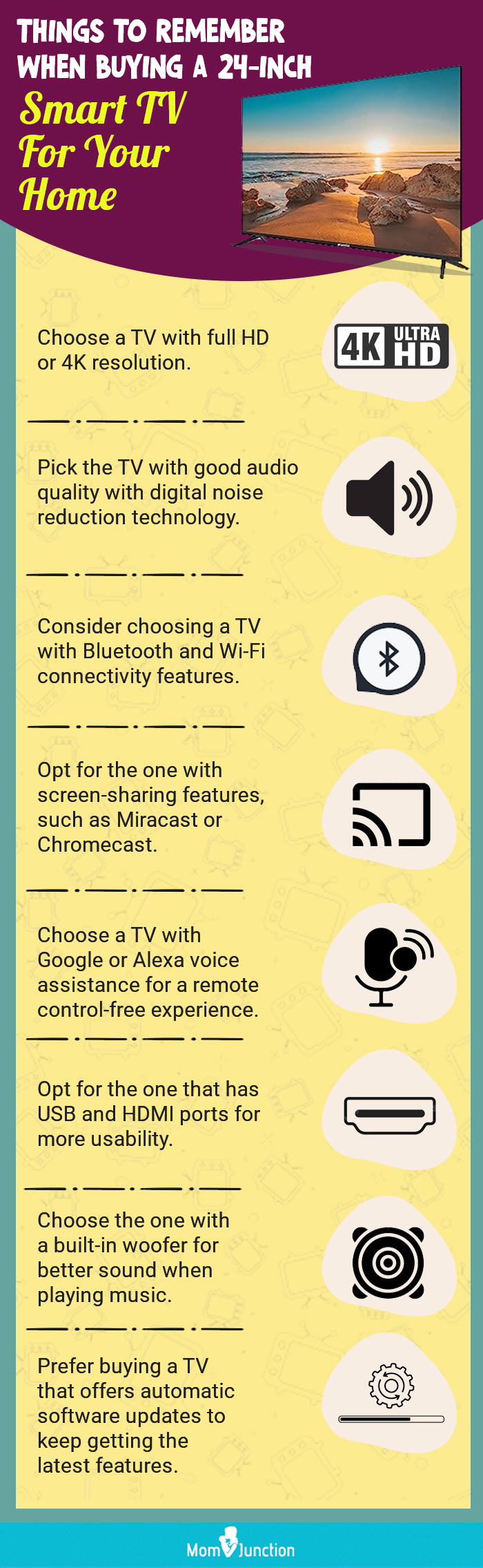 Things To Remember When Buying A 24-Inch Smart TV For Your Home (infographic)