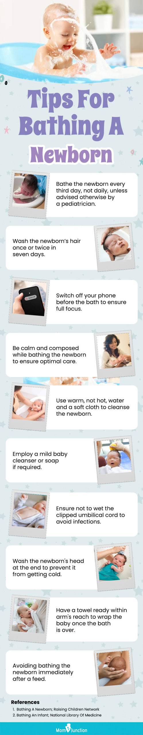 Tips For Bathing A Newborn (infographic)