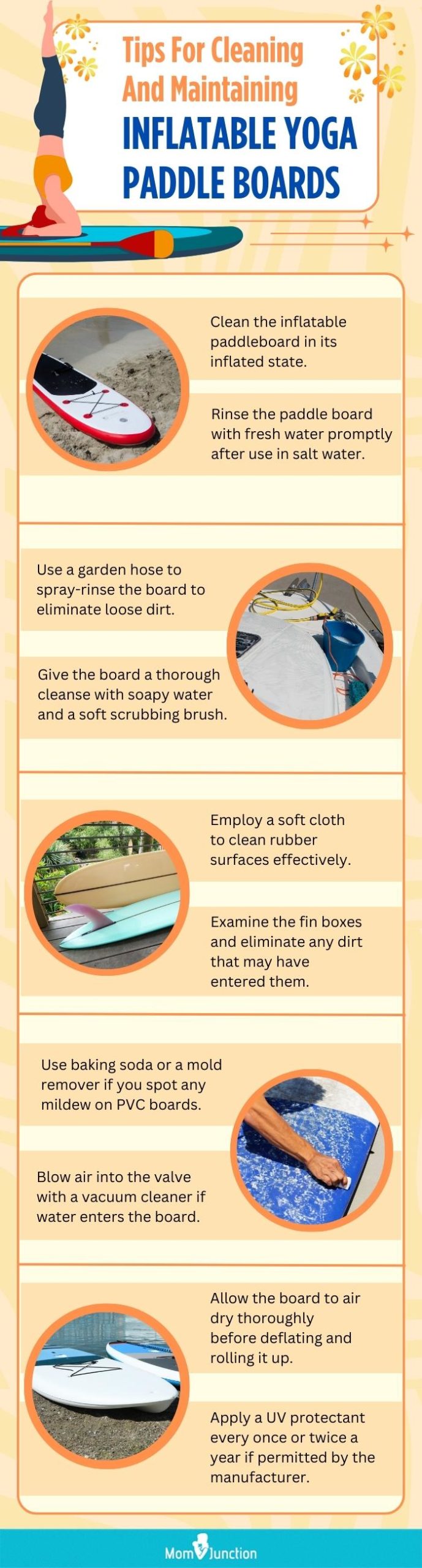 Tips For Cleaning And Maintaining Inflatable Yoga Paddle Boards (infographic)