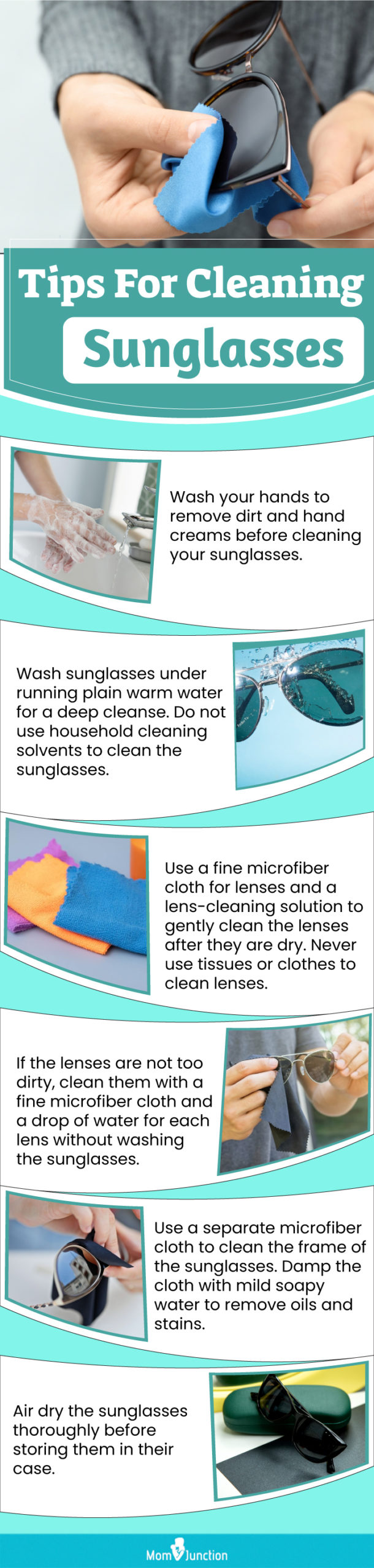 Tips For Cleaning Sunglasses (infographic)