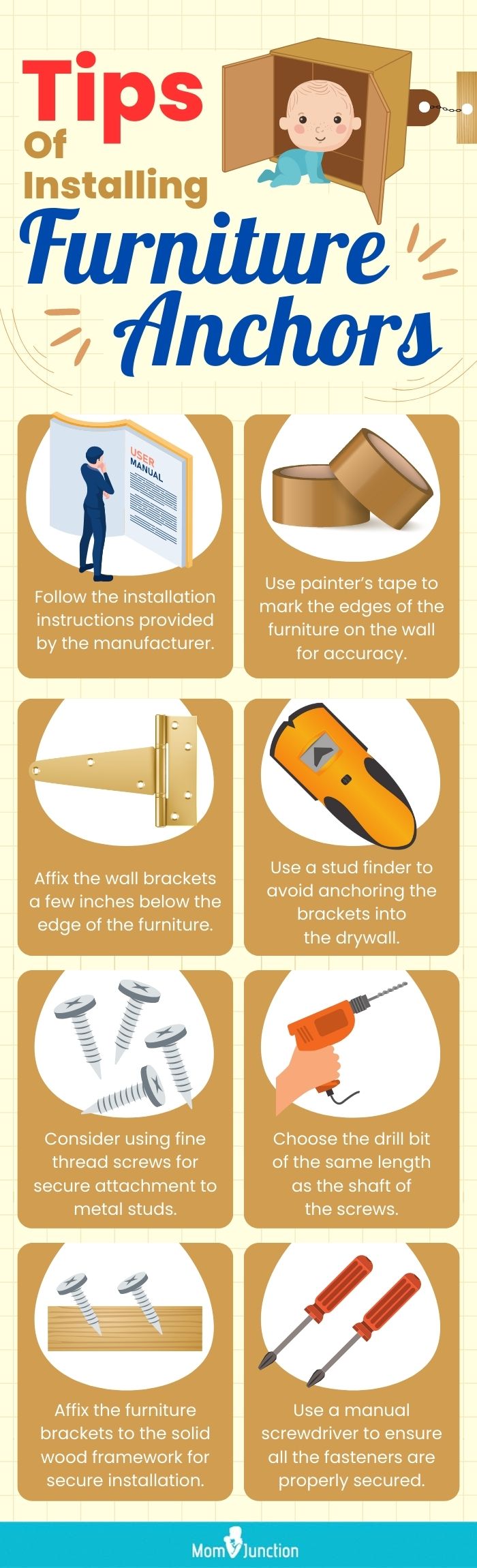 Tips For Installing Furniture Anchors (infographic)