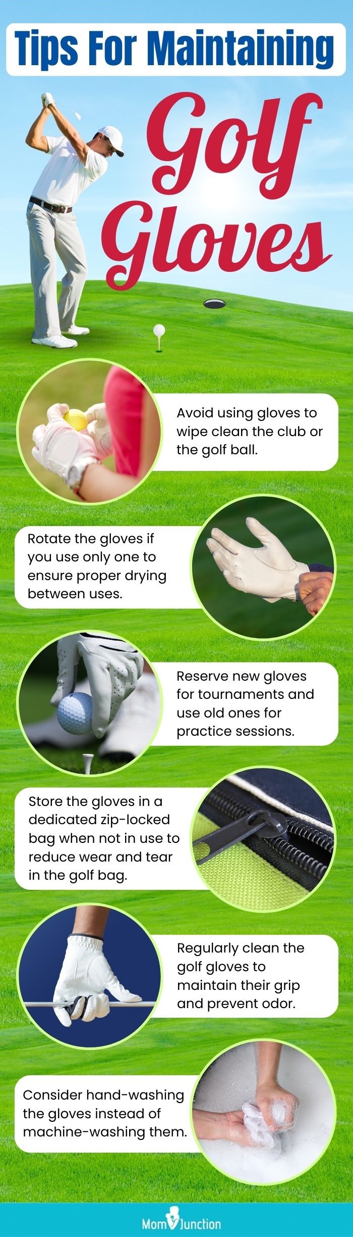 Tips For Maintaining Golf Gloves (infographic)