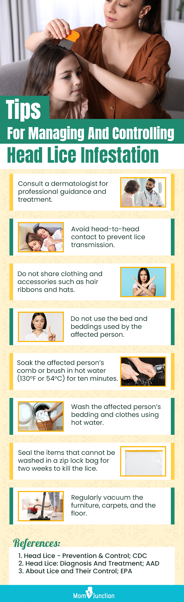 Tips For Managing And Controlling Head Lice Infestation (infographic)