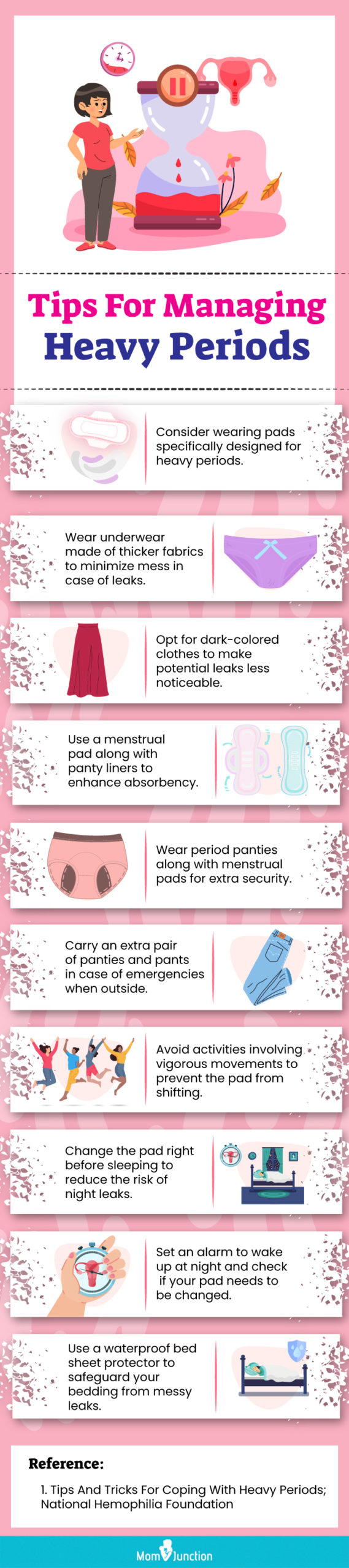 Tips For Managing Heavy Periods (infographic)