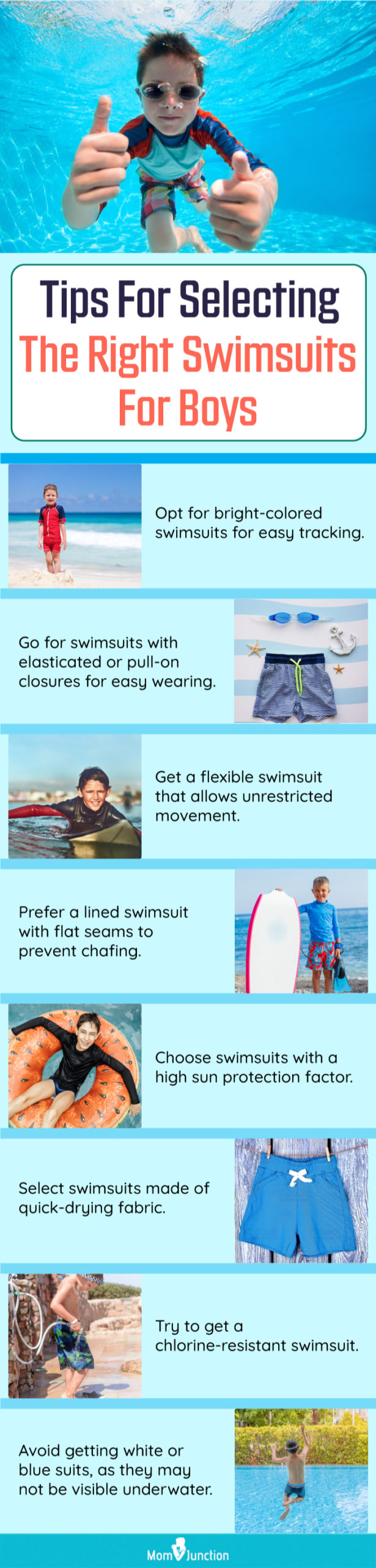 Tips For Selecting The Right Swimsuits For Boys (infographic)