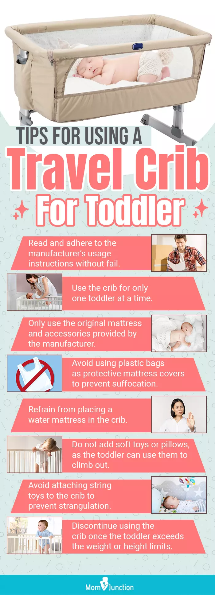 Tips For Using A Travel Crib For Toddler (infographic)