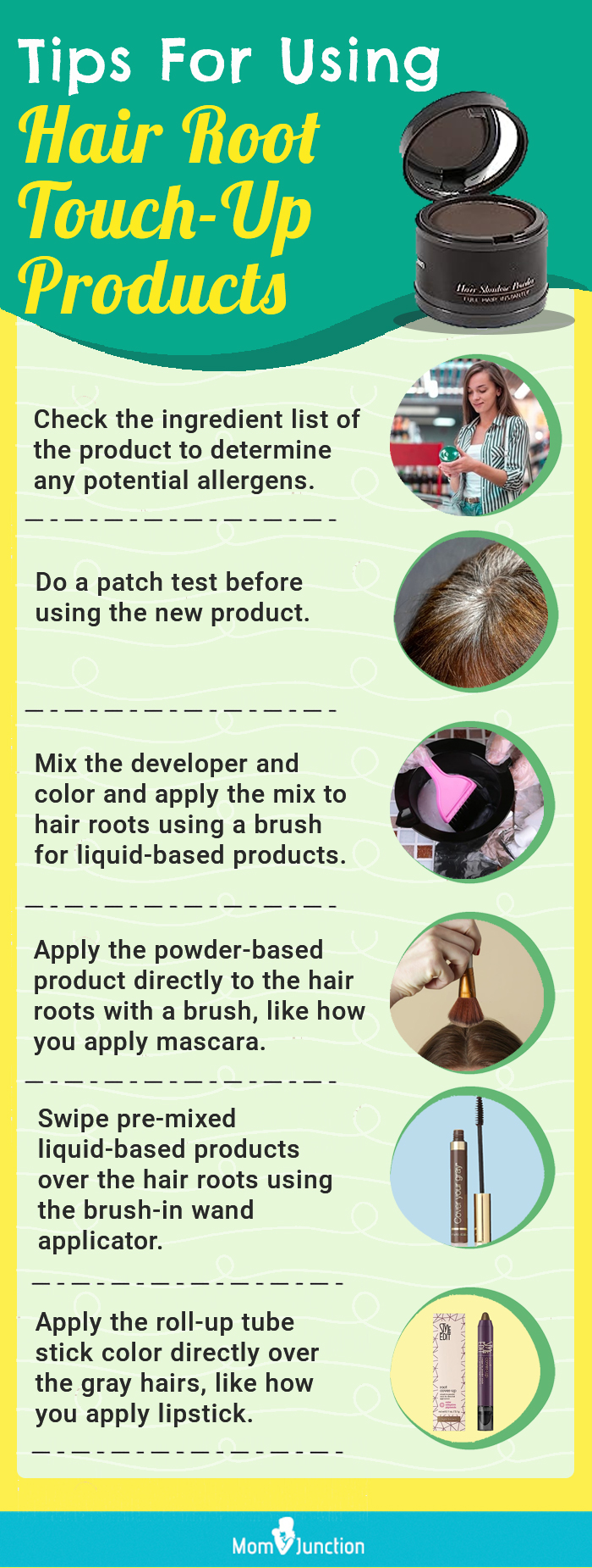 Tips For Using Hair Root Touch-Up Products(infographic)