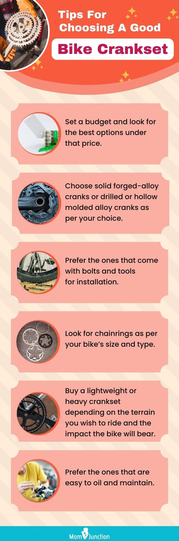Tips For Choosing A Good Bike Crankset (infographic)
