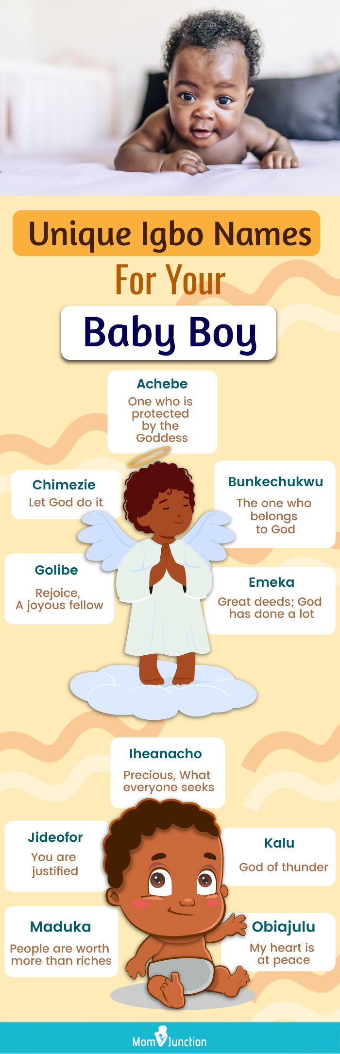 unique igbo names for your baby boy (infographic)