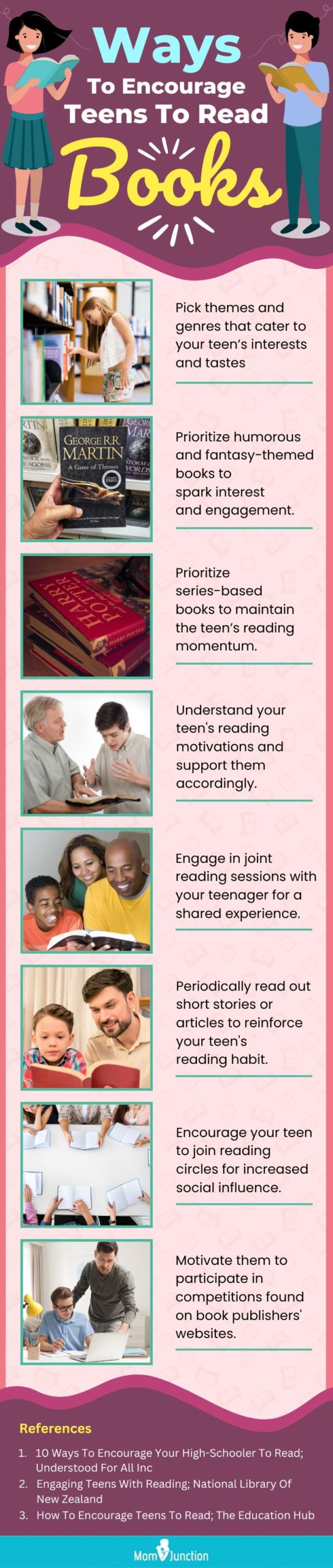 Ways To Encourage Teens To Read Books (infographic)