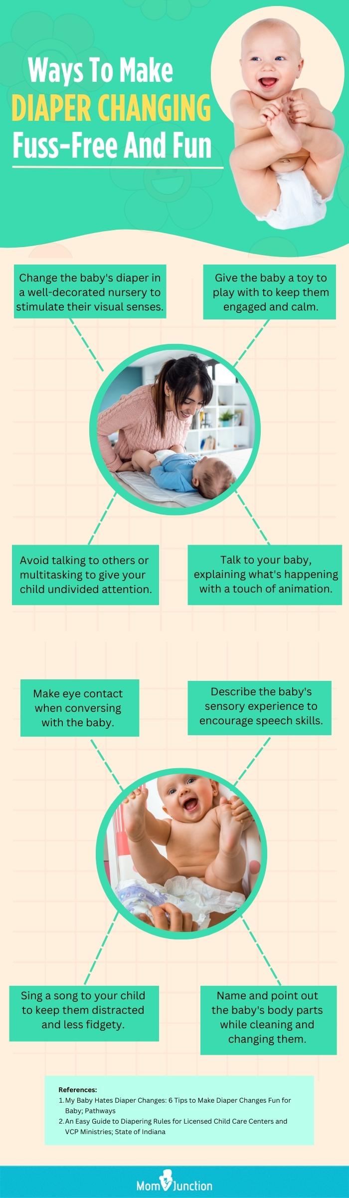 Ways To Make Diaper Changing Fuss-Free And Fun (infographic)
