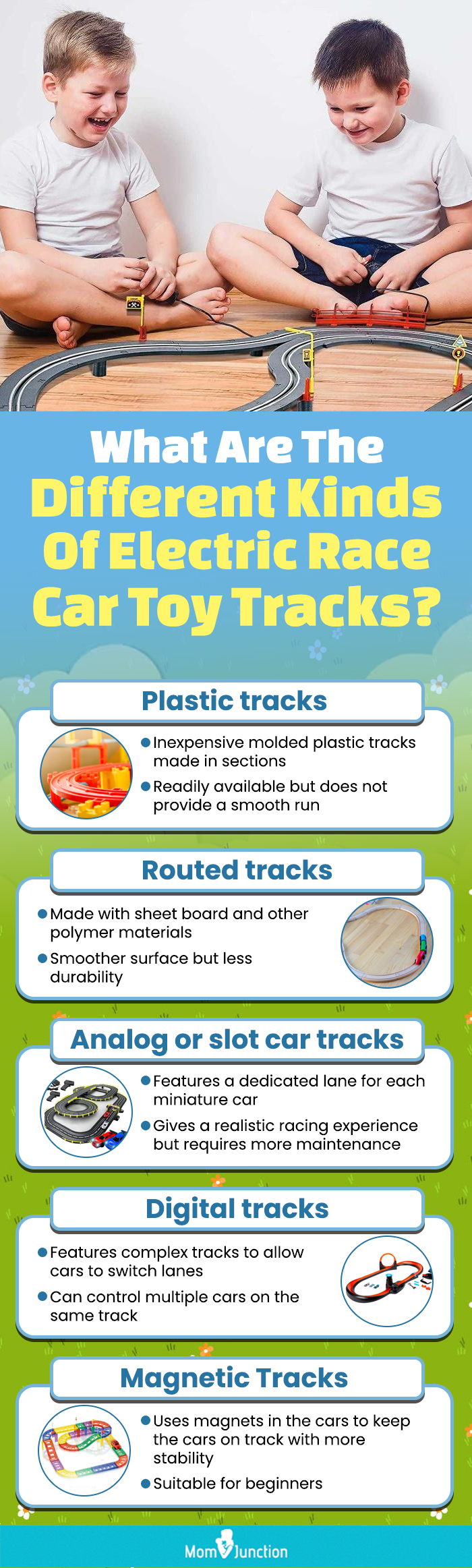 What Are The Different Kinds Of Electric Race Car Toy Tracks (infographic)