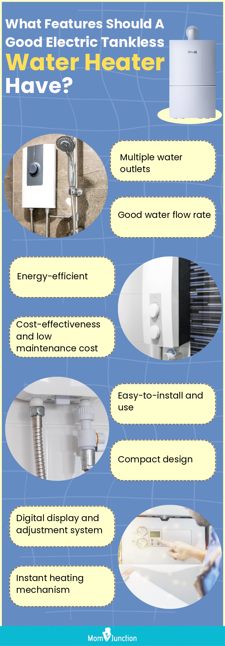What Features Should A Good Electric Tankless Water Heater Have (infographic)