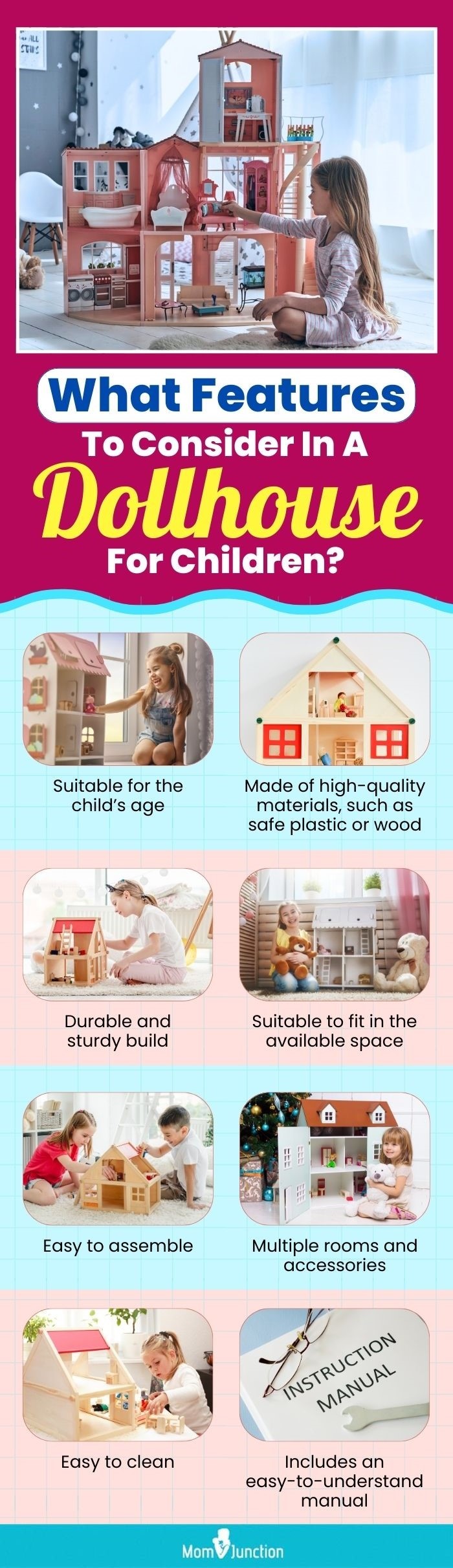 What Features To Consider In A Dollhouse For Children? (infographic)