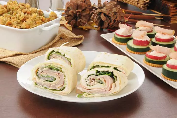 3. Pinwheel Chicken Wraps