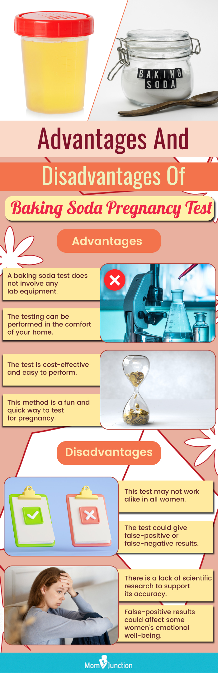 advantages and disadvantages of baking soda pregnancy test (infographic)