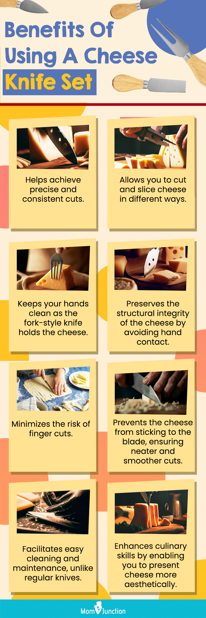 Benefits Of Using A Cheese Knife Set (infographic)