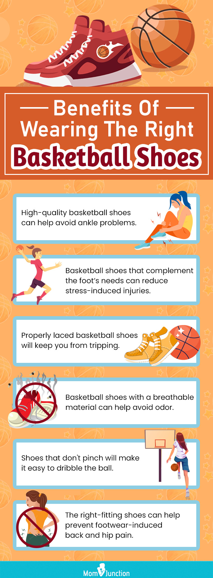 Benefits Of Wearing The Right Basketball Shoes (infographic)