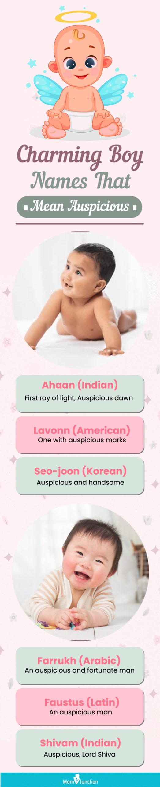 charming boy names that mean auspicious (infographic)