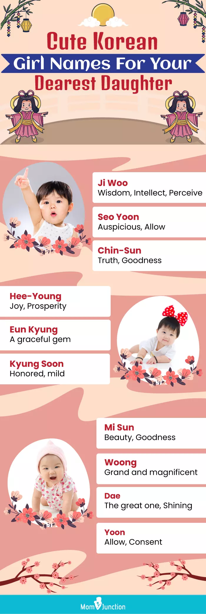 cute korean girl names for your dearest daughter (infographic)