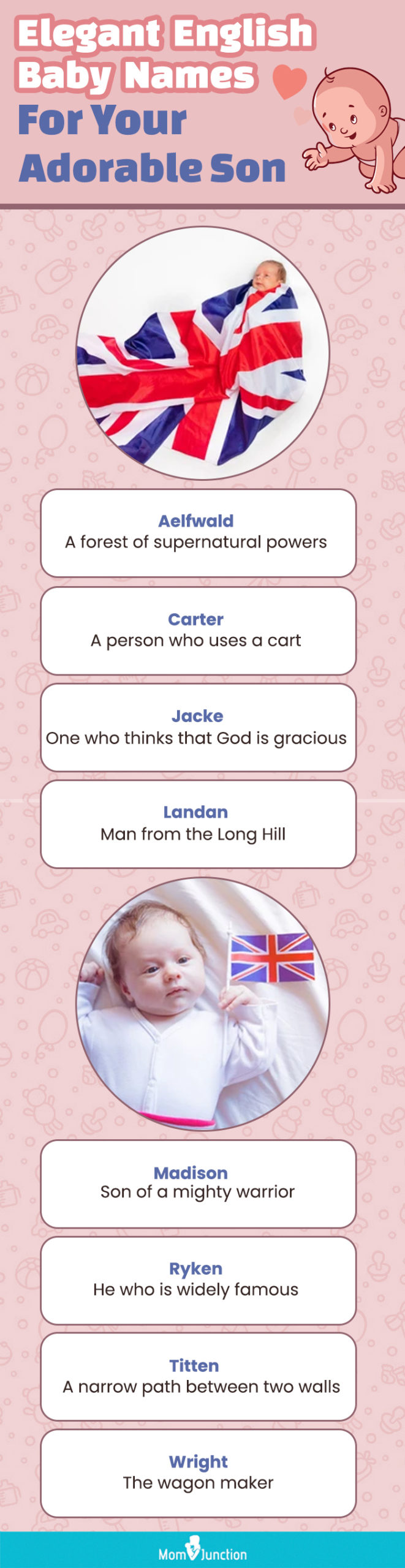 elegant english baby names for your adorable son (infographic)