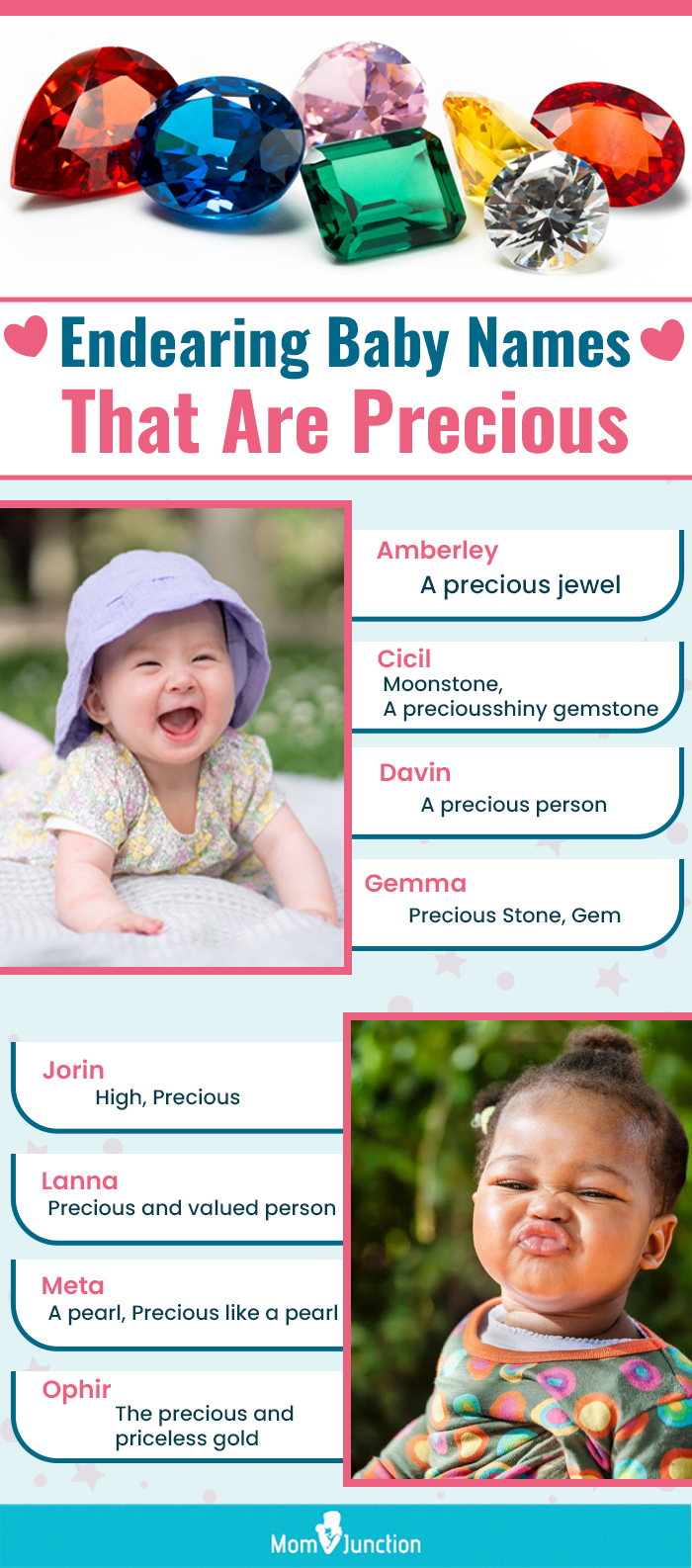 endearing baby names that signify preciousness (infographic)