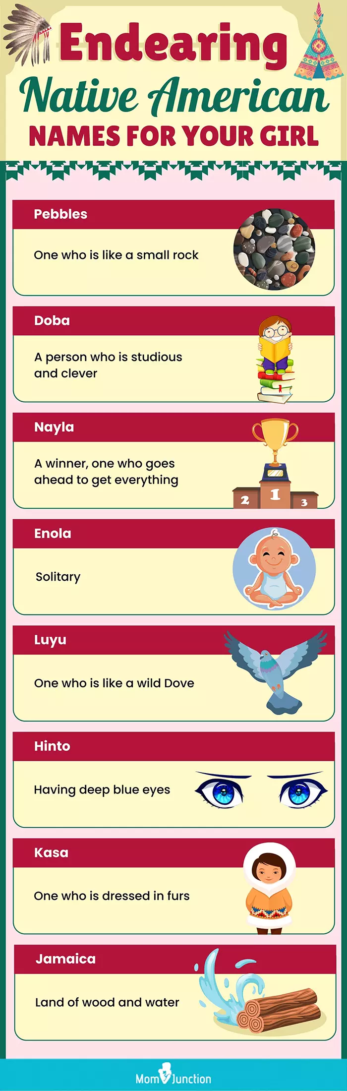 endearing native american names for your girl (infographic)