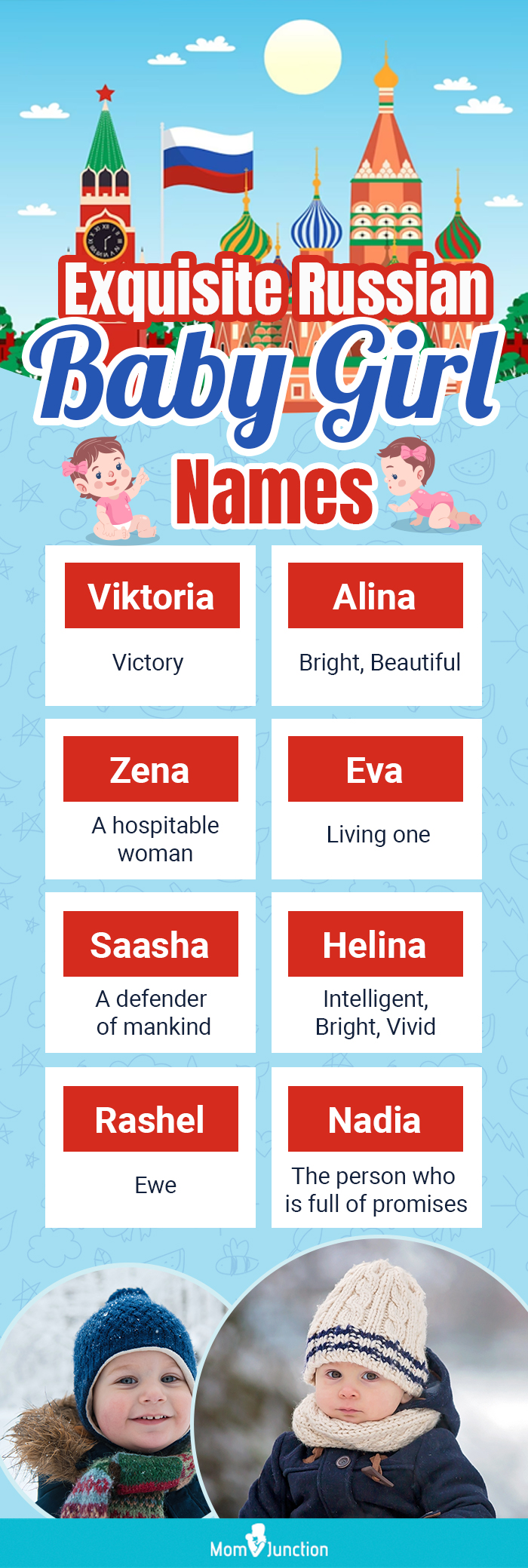 exquisite russian baby girl names (infographic)