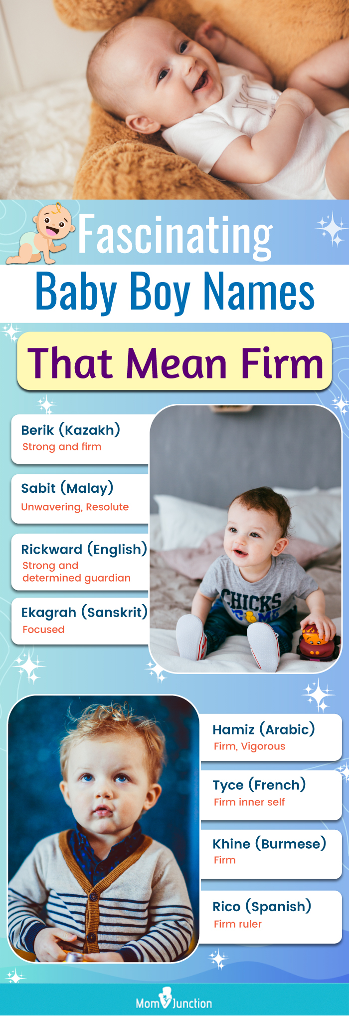 fascinating baby boy names that mean firm (infographic)