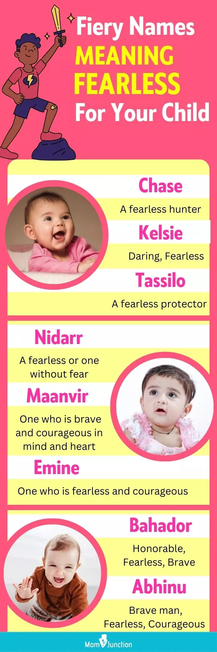 fiery names meaning fearless for your child (infographic)