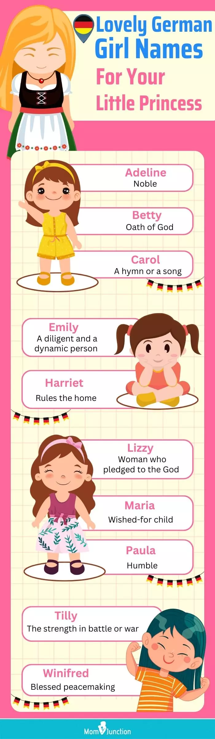 lovely german girl names for your little princess (infographic)
