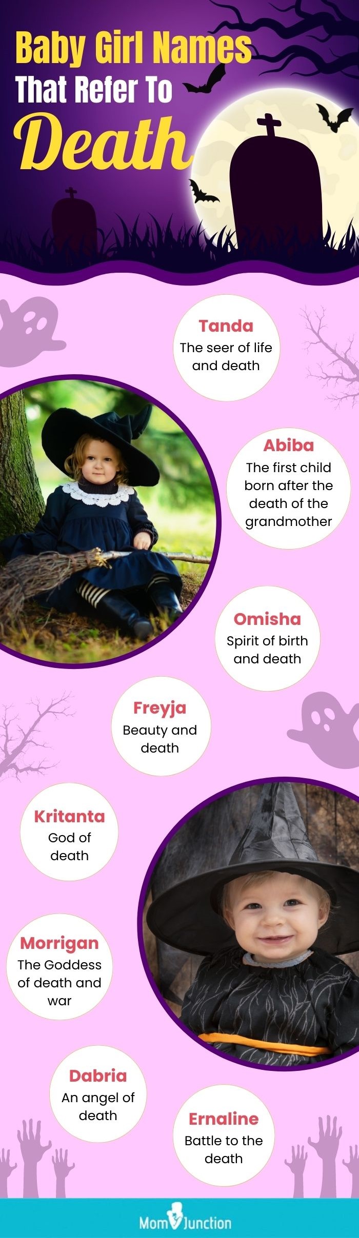 mysterious baby girl names that mean death (infographic)