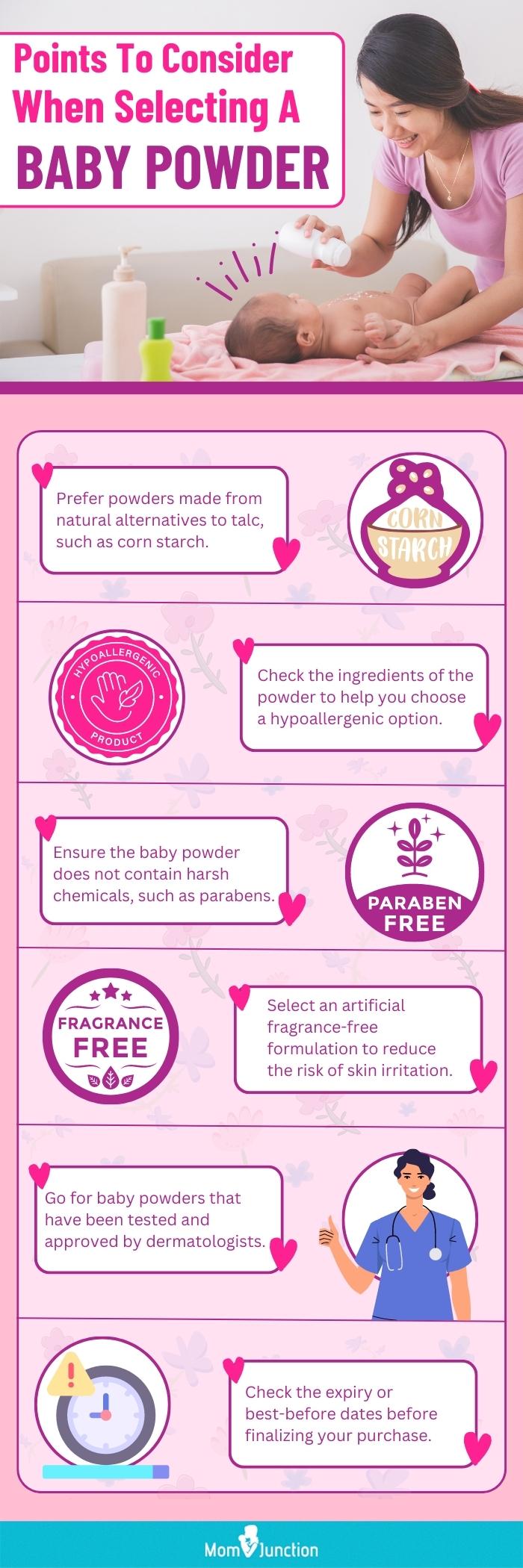Points To Consider When Selecting A Baby Powder (infographic)
