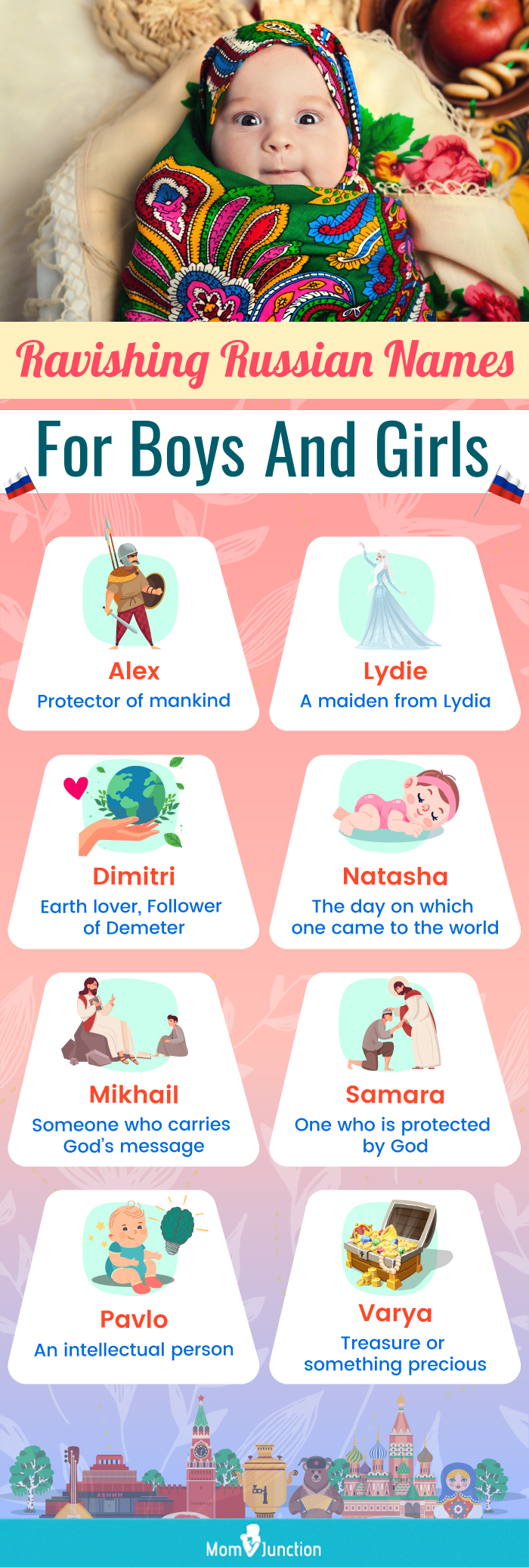 ravishing russian names for boys and girls (infographic)