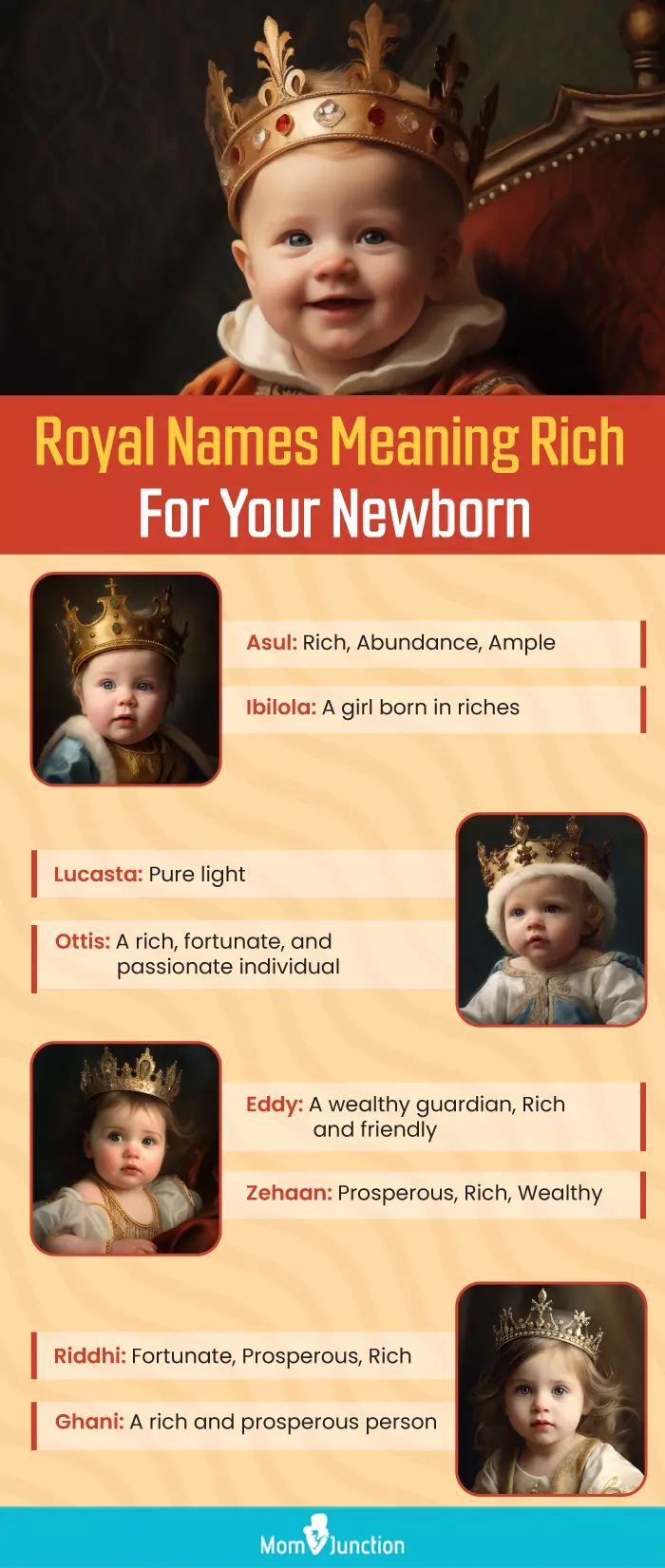 royal names meaning rich for your newborn (infographic)