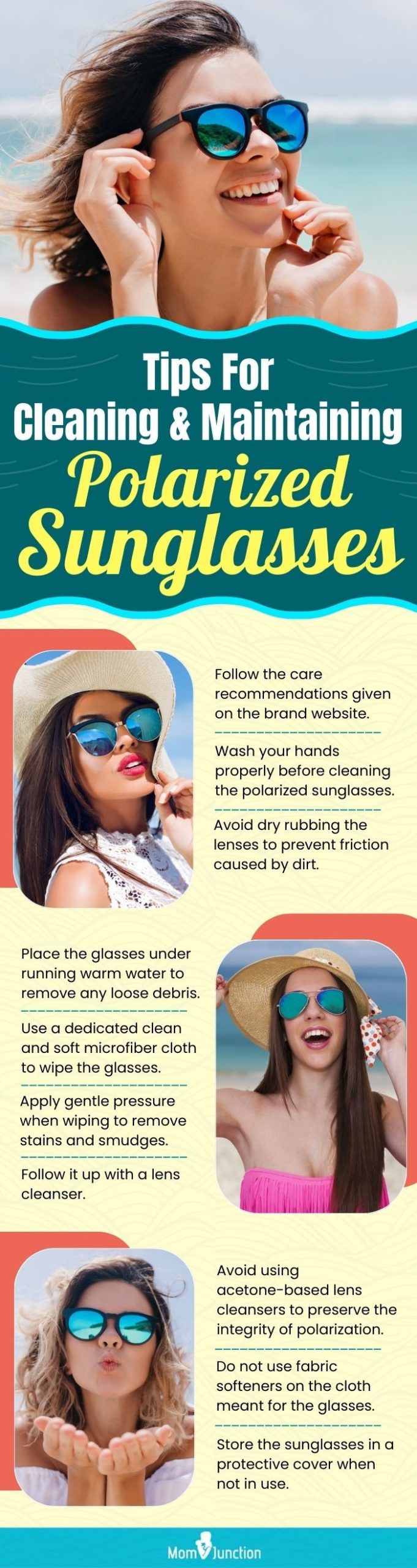 Tips For Cleaning And Maintaining Polarized Sunglasses (infographic)