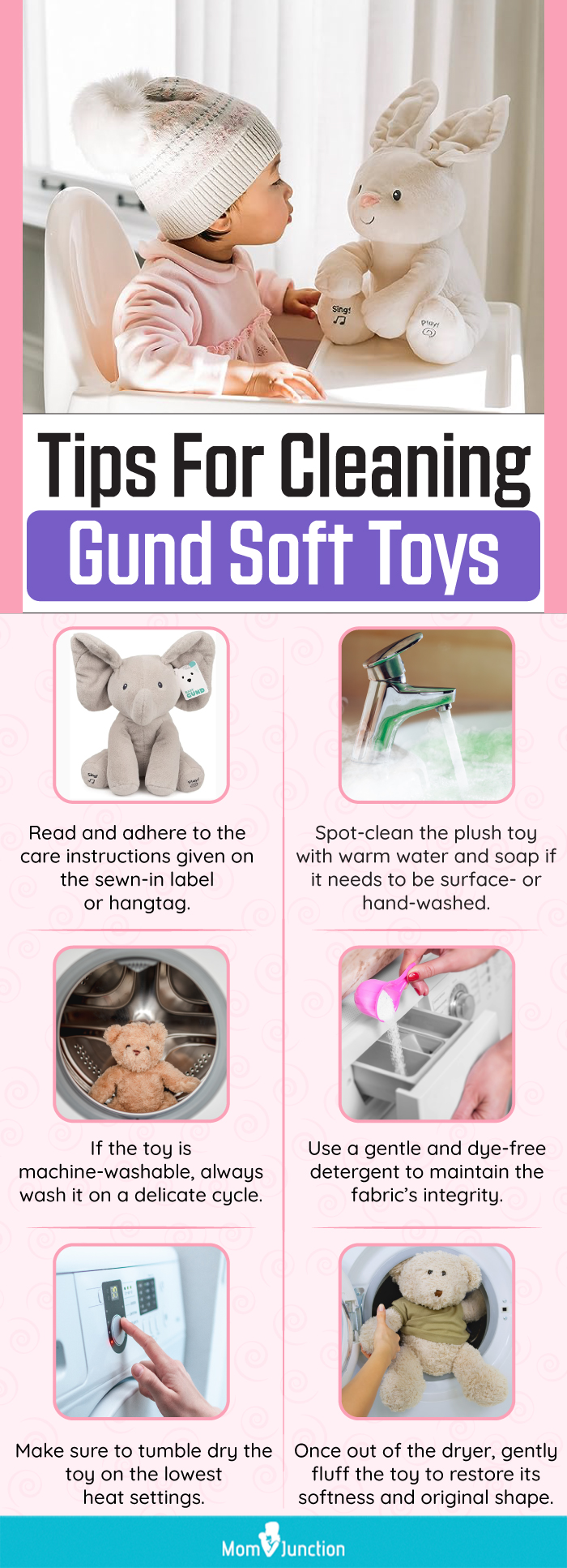 Tips For Cleaning Gund Soft Toys (infographic)