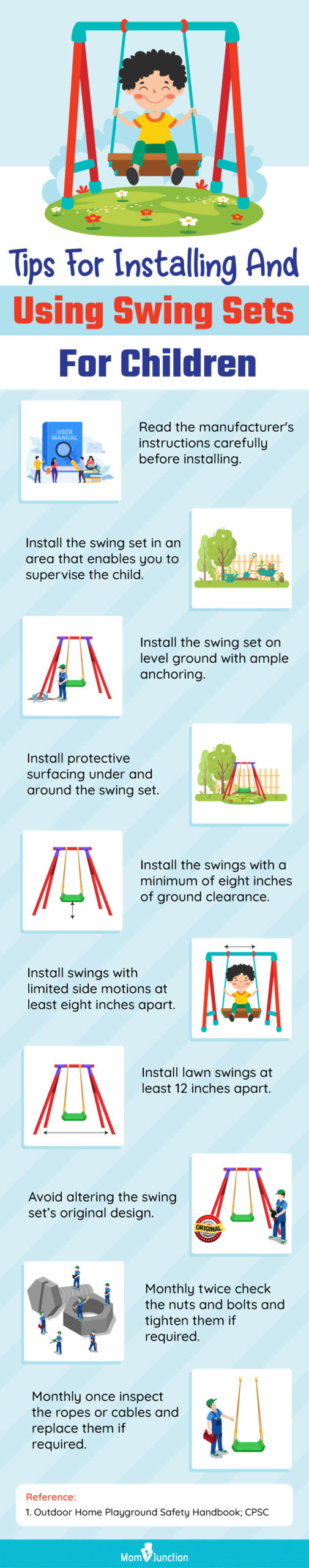 Tips For Installing And Using Swing Sets For Children (infographic)