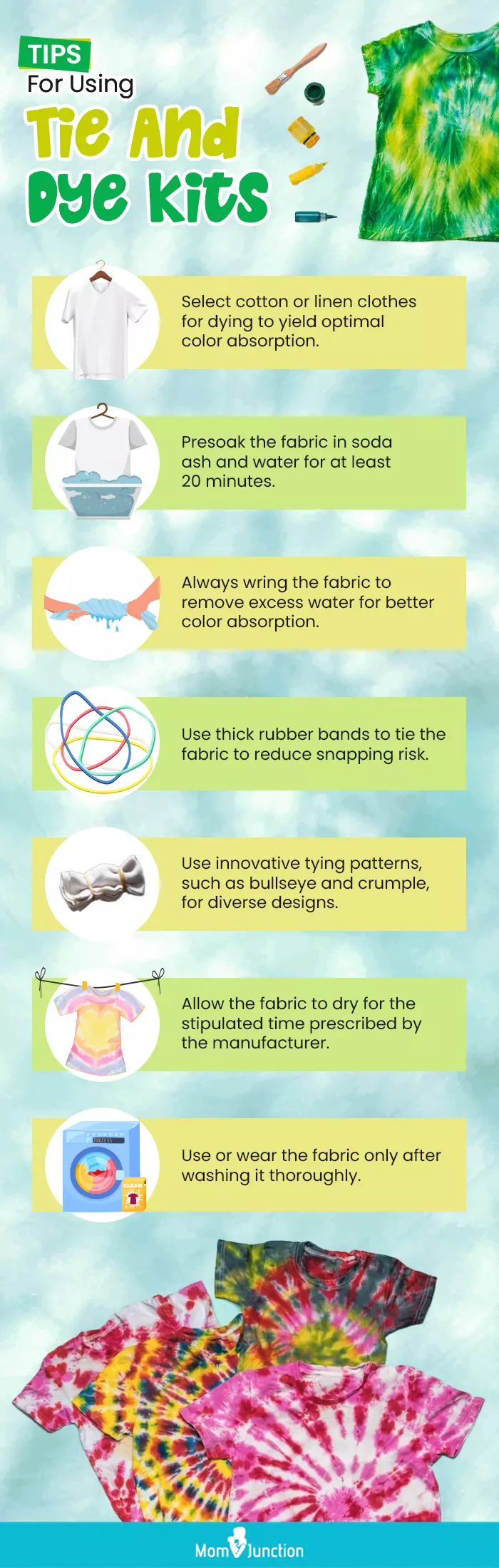 Tips For Using Tie And Dye Kits (infographic)