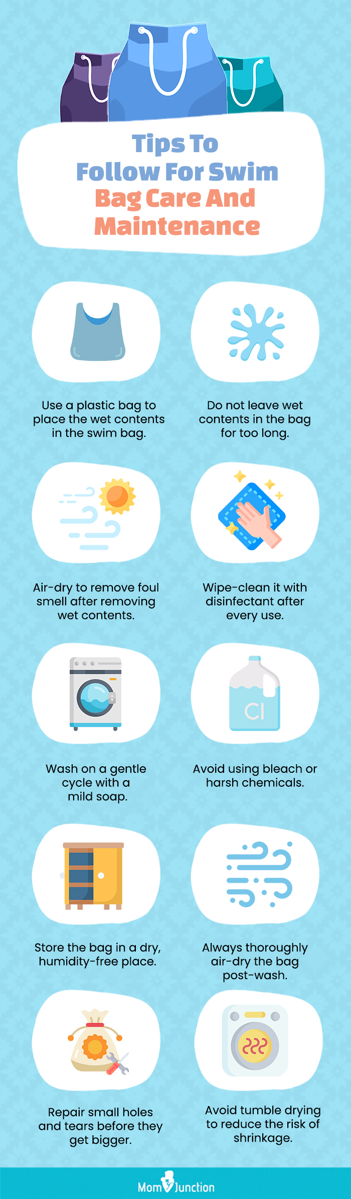 Tips To Follow For Swim Bag Care And Maintenance (infographic)