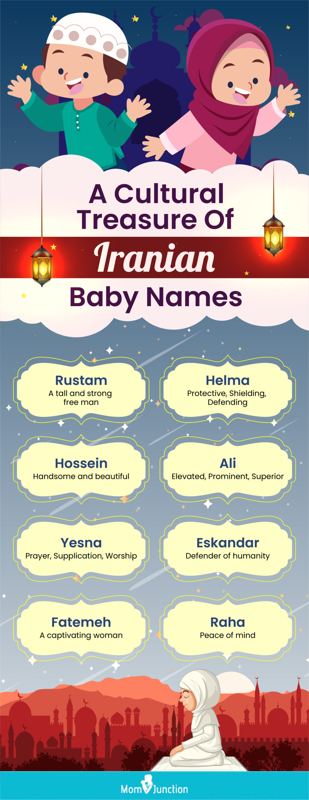a cultural treasure of iranian baby names (infographic)