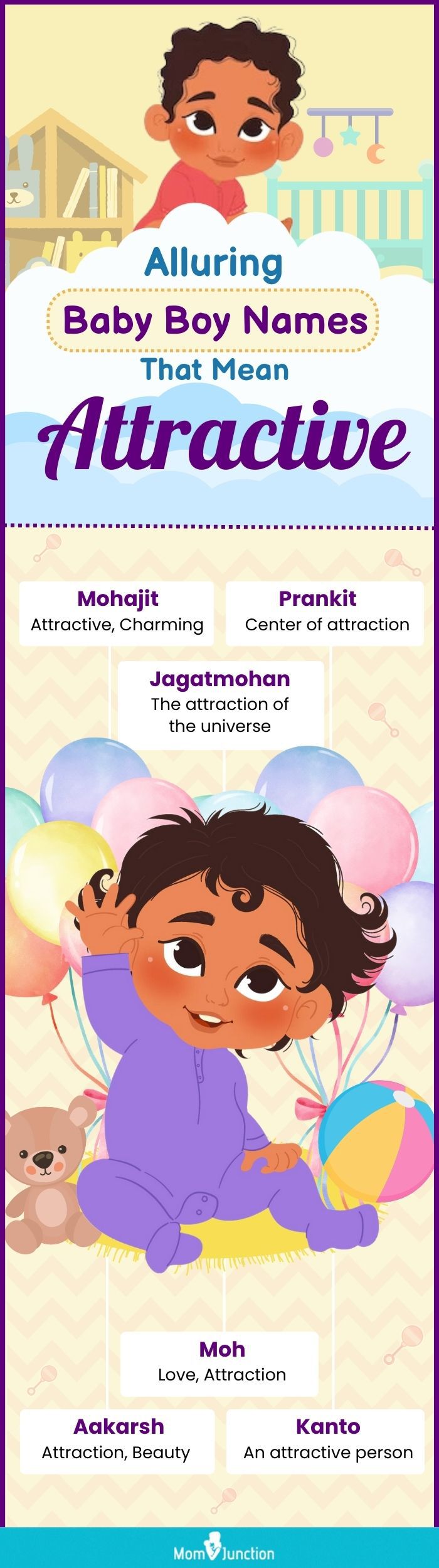 alluring baby boy names that mean attractive (infographic)