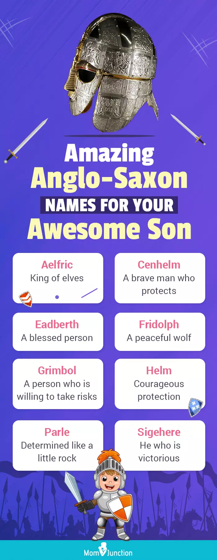 amazing anglo saxon names for your awesome son (infographic)
