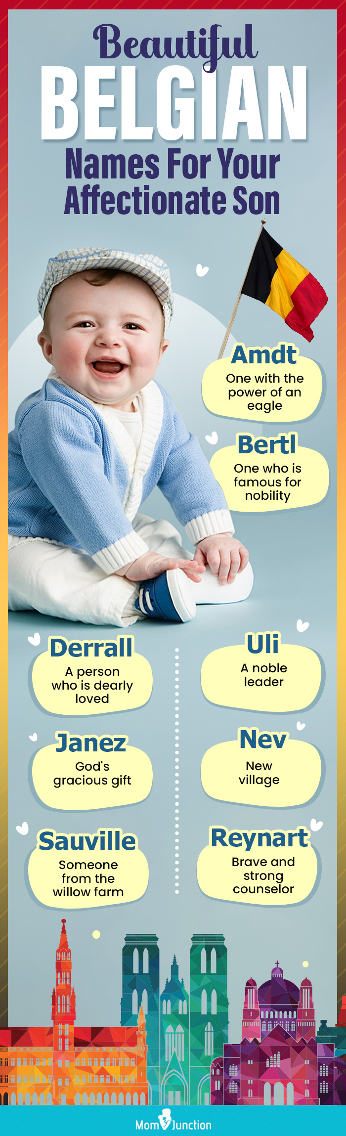 beautiful belgian names for your affectionate son (infographic)