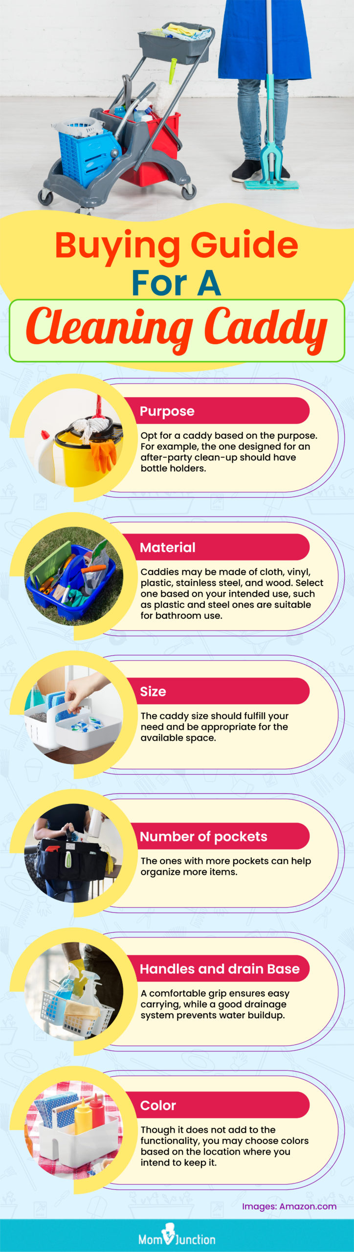 Buying Guide For A Cleaning Caddy (infographic)