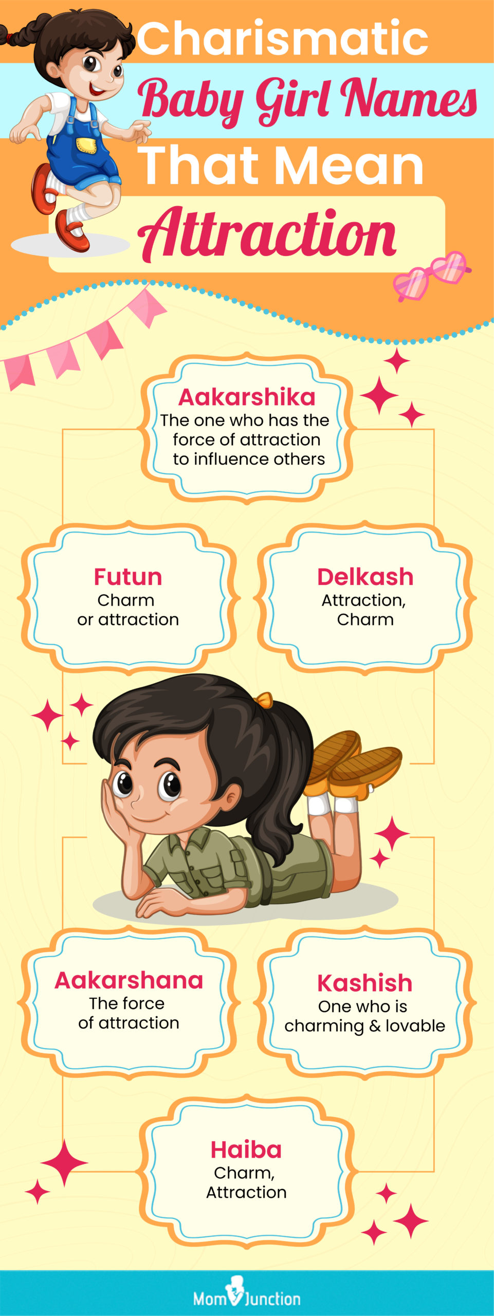charismatic baby girl names that mean attraction (infographic)
