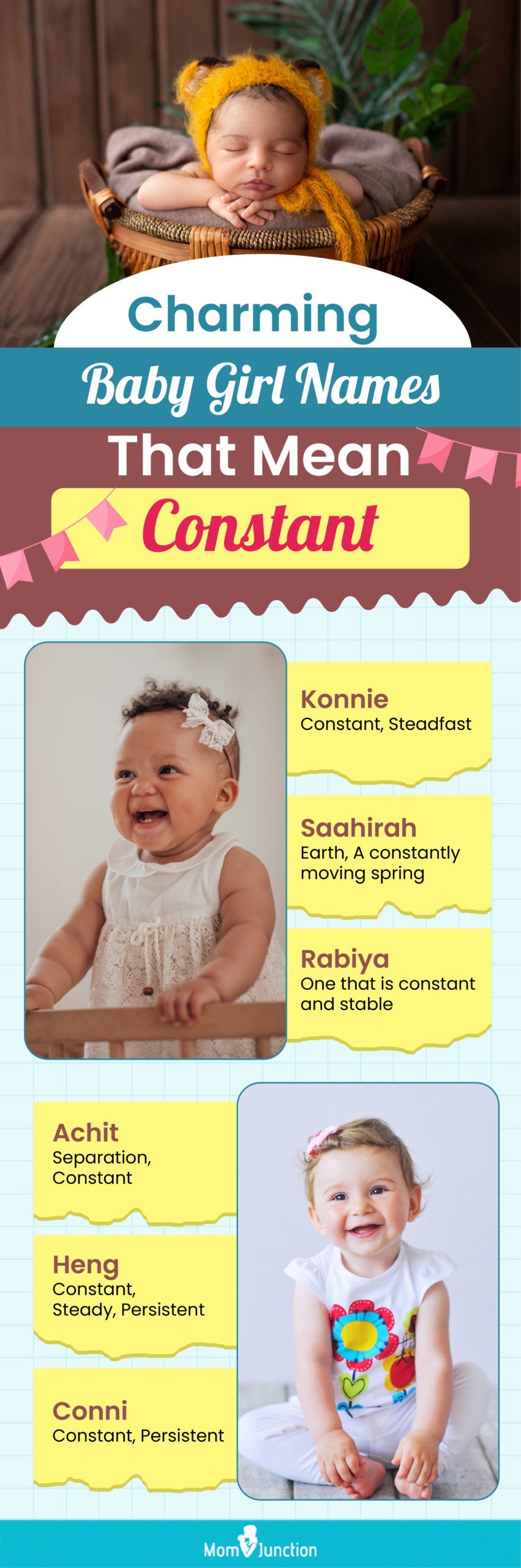 charming baby girl names that mean constant (infographic)