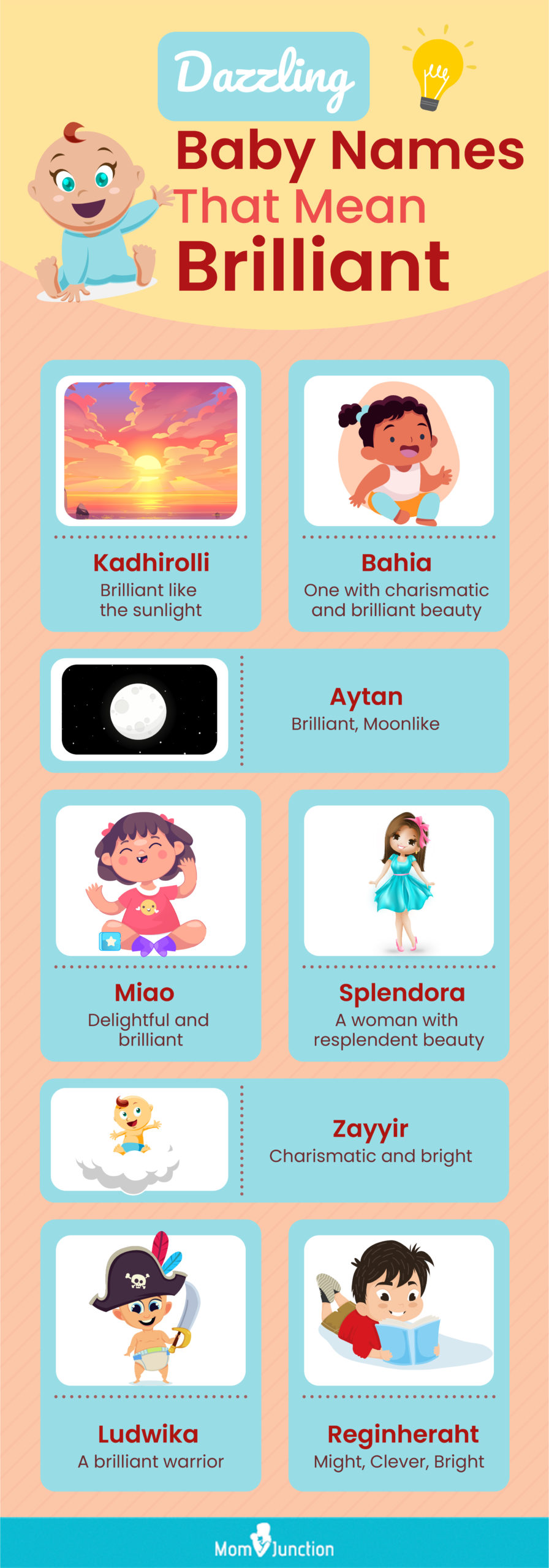 dazzling baby names that mean brilliant (infographic)